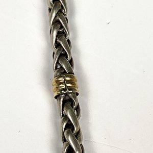 Cadena Gruesa de Plata y Oro con Medalla Religiosa de Plata - imagen 4