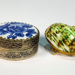 Lote de 4 Pastilleros Decorativos: Rectangular, Cilíndrico, Hexagonal y Caracol - imagen 2
