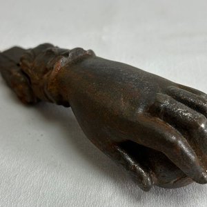 Llamador de Puerta Antiguo Mano Hierro Fundido - imagen 2