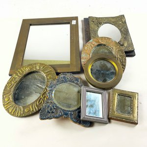 Lote de 8 Espejos con Marcos Metálicos de Diversos Diseños - imagen 1