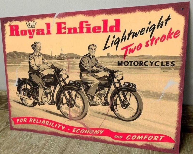 Lote anterior: Cartel decorativo de motocicletas Royal Enfield