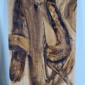 Conjunto de 4 Pinturas Abstractas "Gestos y Trazos" Firmadas - imagen 4