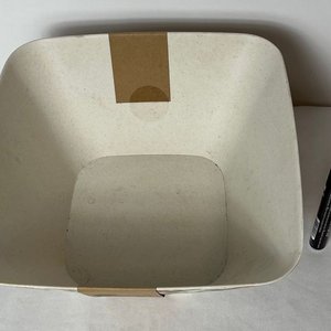 Centro de Mesa Cuadrado en Fibra de Bambú con Diseño Floral - imagen 4