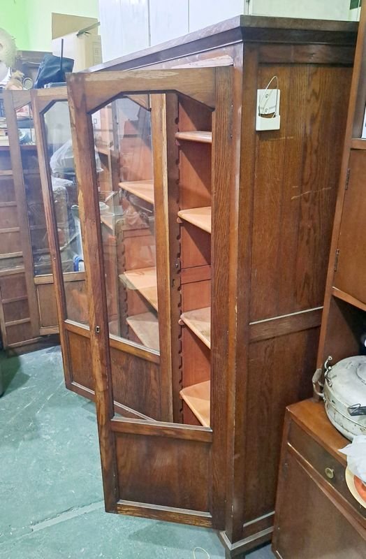 Antiguo Cristalero de Madera Macisa en Excelente Condición - imagen 5