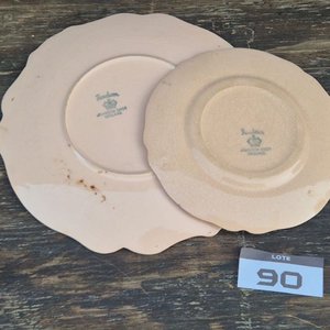 Lote de 6 Platos de Loza Inglesa: 4 con Diseño Rural y 2 Lisos - imagen 6