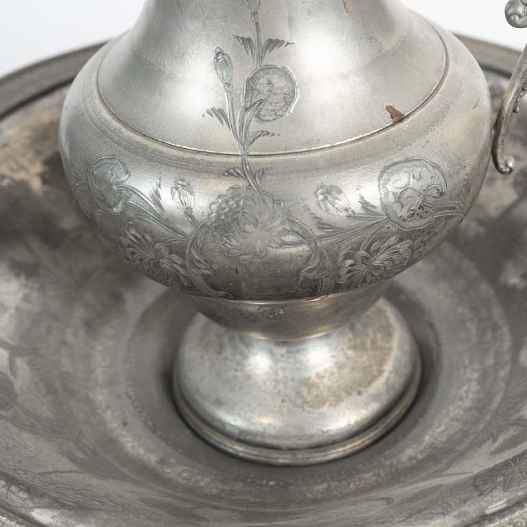 Jarra y palangana platina americana para decoración - imagen 2