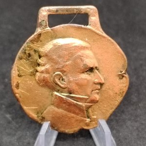 Antigua Medalla Cobre "Media Luna" Chiarino y Pérsico Montevideo Artigas - imagen 3