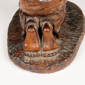 Talla Religiosa de Madera Firmada, 29 cm de Altura - imagen 5