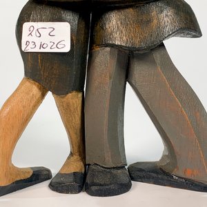 Dos Tallas de Madera: Pareja de Tango Bailando, 20 cm - imagen 3