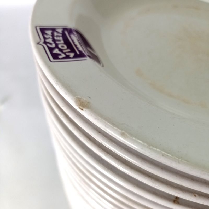 Platos de porcelana Olmos con logo de La Casa Violeta - imagen 5