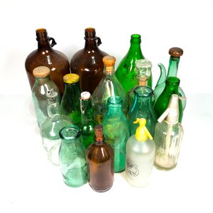 Lote de Botellones y Jarrones de Vidrio Vintage - imagen 2