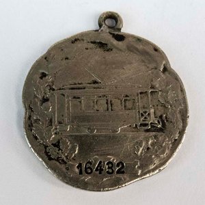 Medalla "Tranvía Anglo-Argentino" de Alpaca - Pase Libre - imagen 2