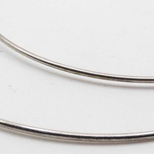 Par de Aros Argolla Grandes de Plata 925 - imagen 2