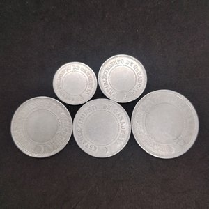 Juego de 5 Fichas de Esquila Uruguayas de Aluminio (1, 10, 20, 25, 50) - imagen 5