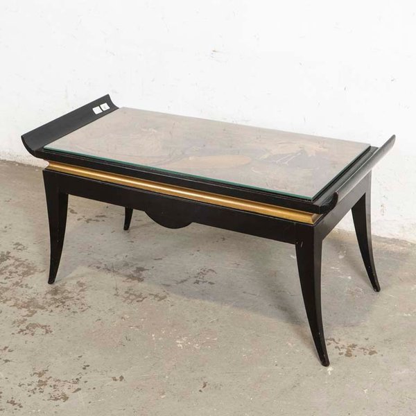 Mesa de Sala Oriental con Marqueterie y Detalles Dorados - imagen 1