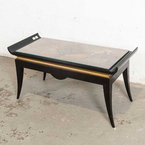 Lote siguiente: Mesa de Sala Oriental con Marqueterie y Detalles Dorados