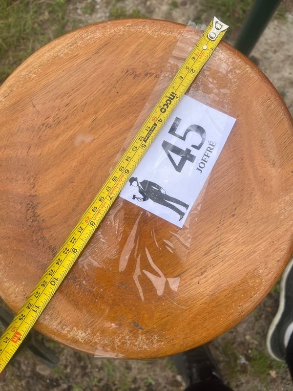 Lote de 6 Taburetes de Madera y Hierro