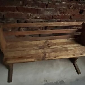 Banco de Madera Rústico con Respaldo - imagen 4