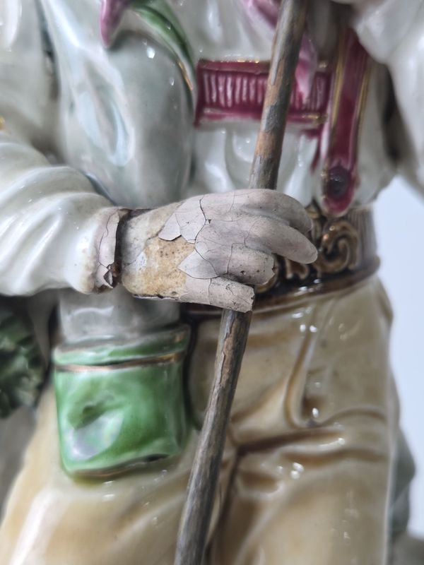 Figurita en mayolica Eichwald restaurada - imagen 4