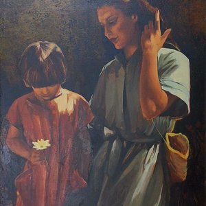 Cuadro "Madre e Hijo" de Miguel Ángel Tejera (73 x 59 cm) - imagen 2