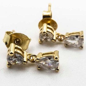 Tornillos de Plata con Baño de Oro y Piedras - imagen 2