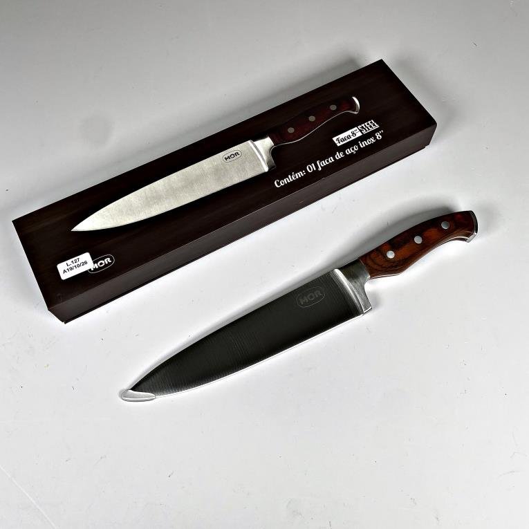 Cuchilla de Chef MOR Hoja de Acero Inoxidable 21 cm con Caja