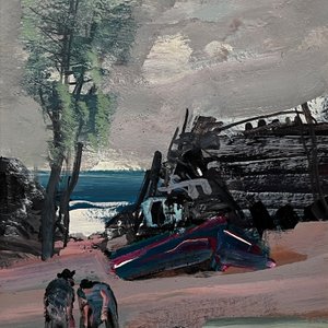 Lote siguiente: Oleo "Personajes y Botes" de Hugo Nantes - 50 x 40 cm