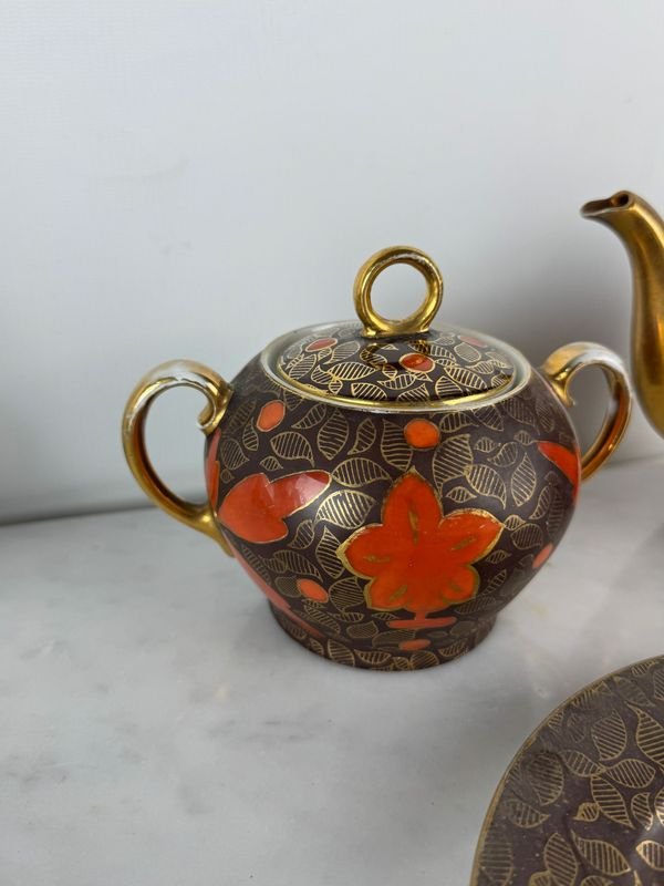 Servicio de té y postre en porcelana checoslovaca - imagen 7