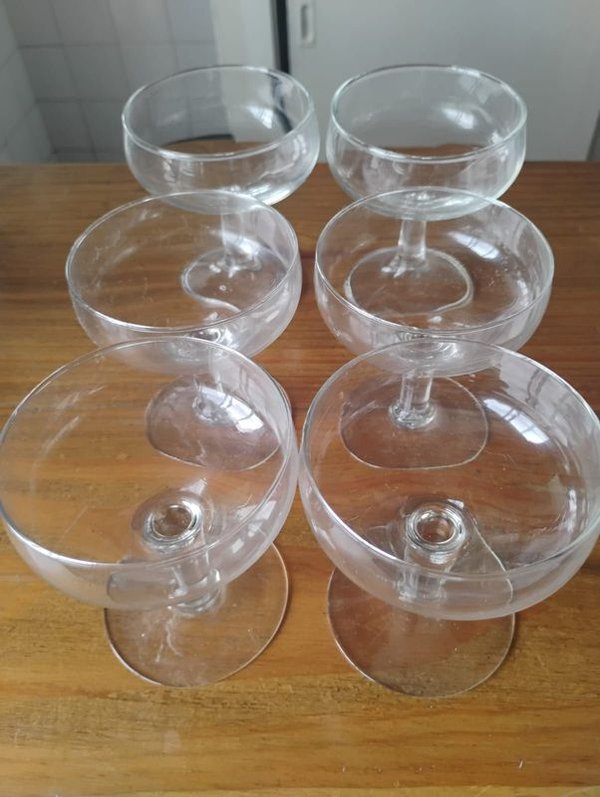 Copas de vidrio transparente para decoración