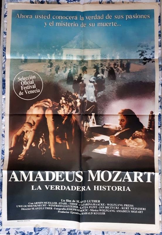 Poster Original "Amadeus Mozart: La Verdadera Historia" (1985) - 72 x 106 cm