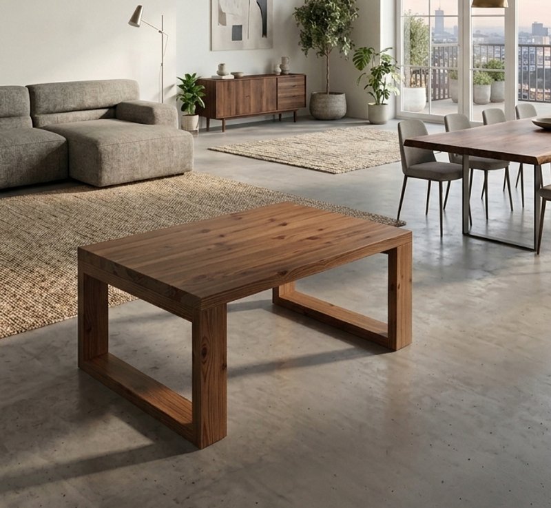 Mesa Ratona Moderna Madera Pino Natural