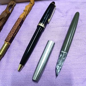 Lote de Lapiceras Varias: Tinta Líquida, Madera Tallada y Más - imagen 3