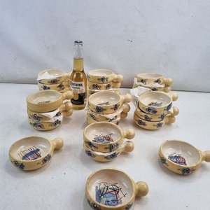 Set de 23 Mini Cazuelas Artesanales de Cerámica con Decorado Colonial - imagen 1