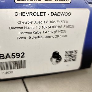 Lote de 3 Bombas de Agua VMG para Chevrolet Corsa, Zafira, Aveo - imagen 5