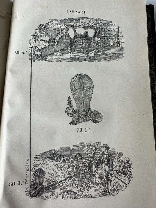 2 Tomos de Tesoro del Campo por Leocadio Lopez Editor - Libros antiguos con encuadernación en cuero y oro - imagen 4