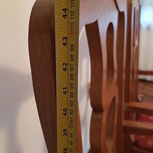 Par de Sillones Sitiales Clásicos en Madera Maciza Lustrada con Tapizado Bordo - imagen 6