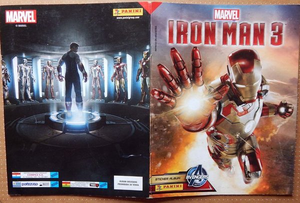 Álbum de Figuritas Iron Man 3 Marvel Panini 2013 con 127 Figuras