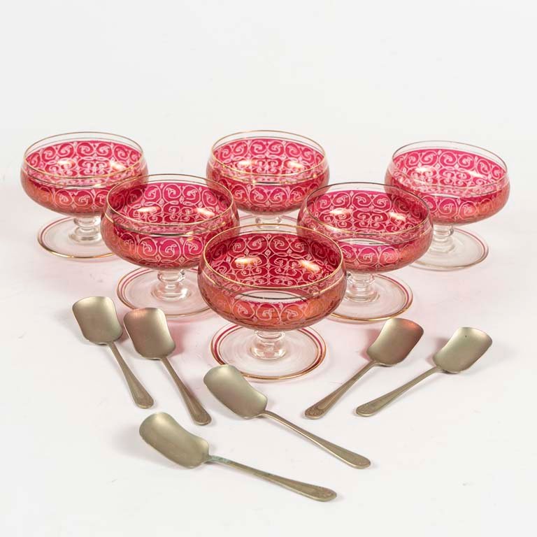 Lote anterior: Conjunto de copas y cucharitas para helado
