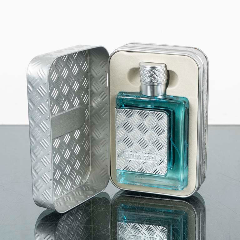 Lote siguiente: Perfume de 100ml con diseño de placa de diamante y caja metálica