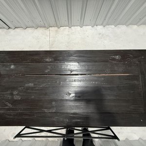 Juego de Exterior de Madera y Metal con Mesa y Bancos - imagen 16