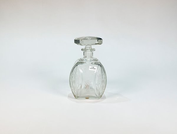 Botellón de Cristal Tallado con Decoración Floral y Tapón - imagen 1