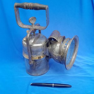 Antiguo Farol de Minero a Carburo Inglés The Premier Lamp & Engineering Co. Ltd. - imagen 1