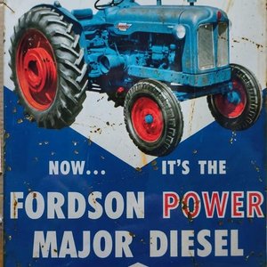 Lote siguiente: Cartel Chapa Decorativo Fordson Power Major Diesel