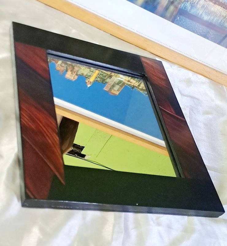 Par de espejos en madera estilo vintage - imagen 4
