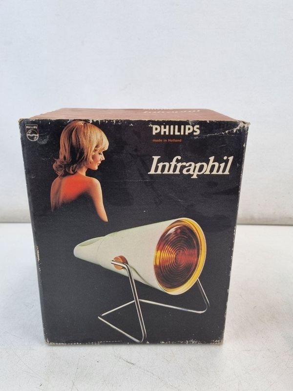 L 018 - 1 Pieza - Lampara infrarroja Philips Ingraphil de origen holandes, ideal para tratamientos de fisioterapia o uso hogareño - Funciona (Medidas aproximadas 22x20x15 cm) - imagen 1