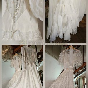 Lote anterior: Vestido de Novia Blanco con Encaje y Volados