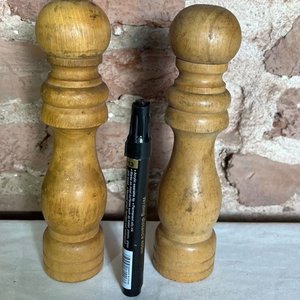 Juego de Salero y Pimentero de Madera Vintage - imagen 4