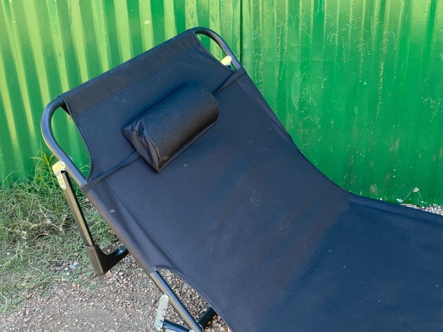 Catre plegable para camping con estructura metálica y asiento textil - imagen 5