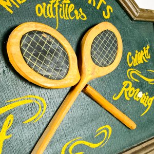 Cuadro Decorativo "Mellins Sport" con Raquetas de Tenis en Relieve - imagen 2