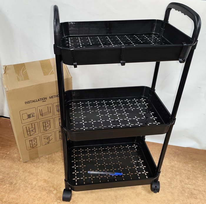 Carro de tres estantes con ruedas, nuevo en caja - imagen 4